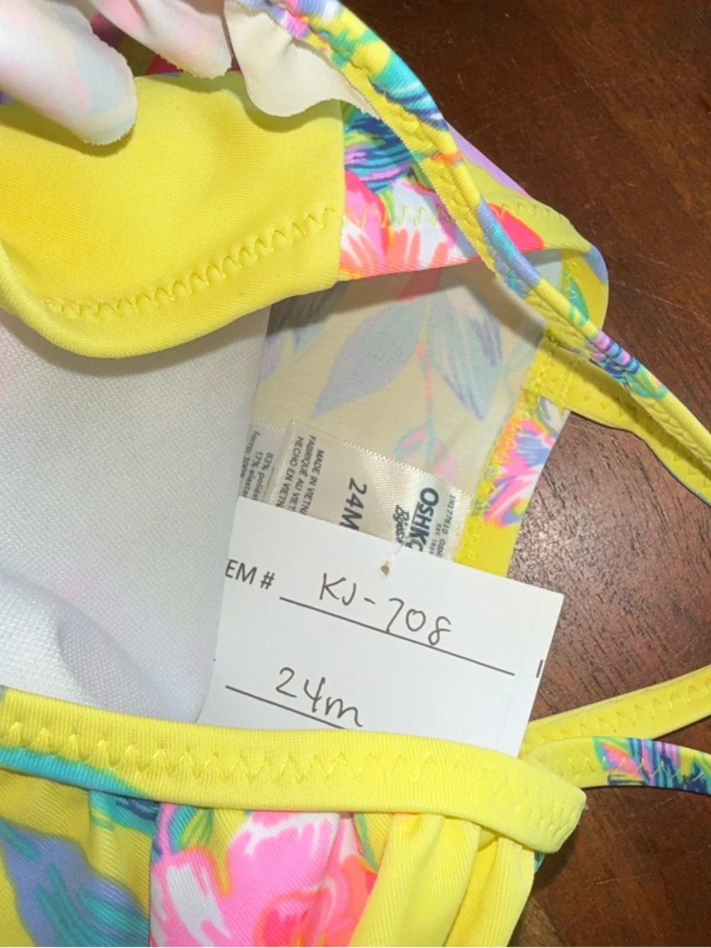 OshKosh B'gosh‎ Yellow Floral Ruffle One-Piece Swimsuit